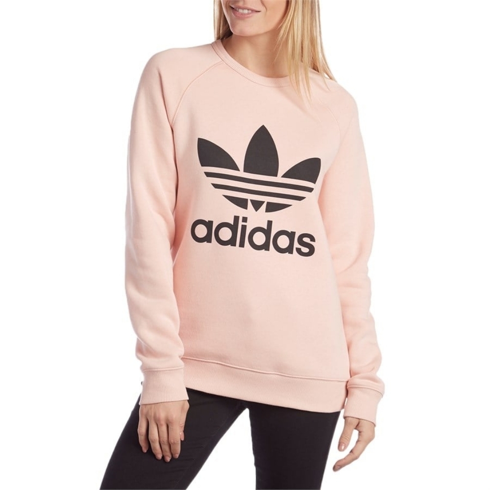 Adidas Trefoil Crewneck Sweatshirt Women Peachy Pink